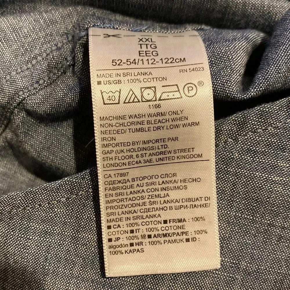 NWT Banana Republic XXL Grant Fit Button Down Dress Shirt Long Sleeve Pocket
